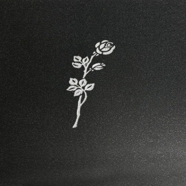 Sandstrahl-Ornament "Rose 2"